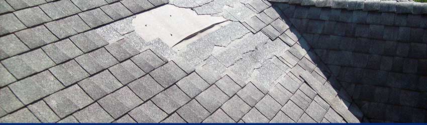 CRACKED OR MISSING SHINGLES