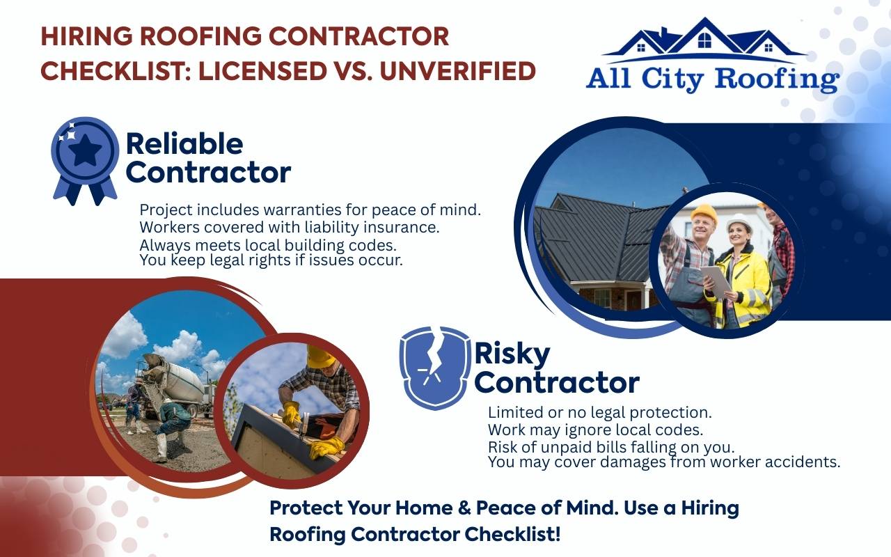 Roofing contractor credentials and license checklist