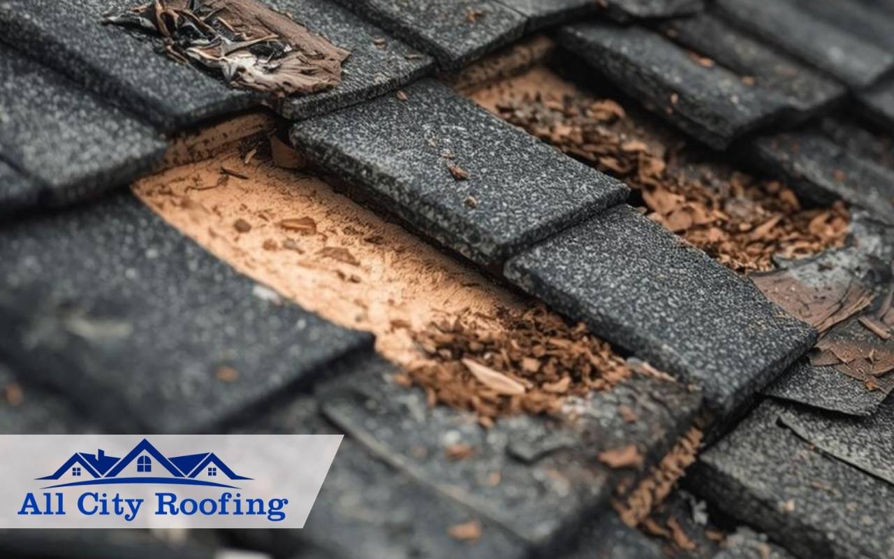 Inspector reviewing roofing materials during final roof inspection in Kennewick